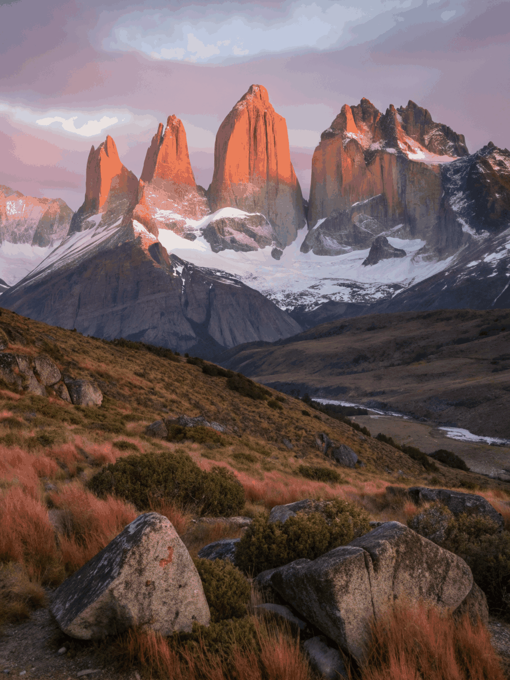 Granite spires at sunrise